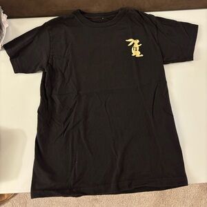 Empyre Black Tee with Lucky 13 Gold Bunny Graphic